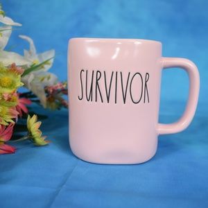 Rae Dunn PINK "SURVIVOR" Mug